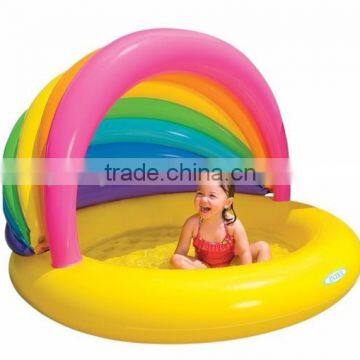 children rainbow inflatable play pool water pool with sunshade