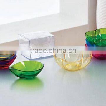 PS material salad bowl, transparent and beautiful fruit bowl