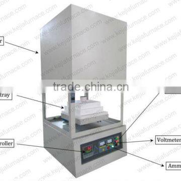 lift bottom 1400C Muffle Furnace / KJ-1400X muffle furnace gas hole can be designed