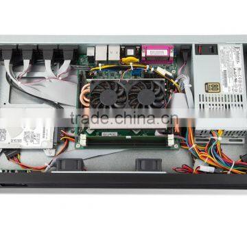 1U 19 inch enhanced industrial embedded pc with qual core intel i7-4790 3.6G, 4G Hitachi 500G, 300watts heat pipe cooling