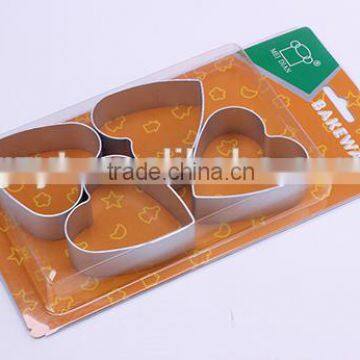 Heart-Shaped mousse ring aluminum cookie cutter