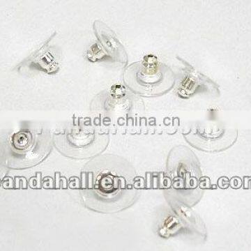 Earring Earnuts, Ear nuts, Plastic Ear Post Backs, Nickel Color(EC129)