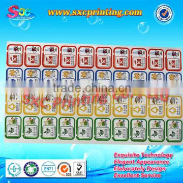 Customized size and design box sealing sticker , plastic seal sticker for box , warranty seal sticker