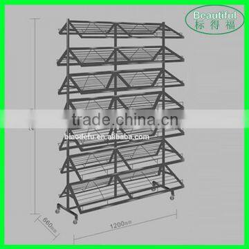 Heavy Duty Black Color Metal Display Rack/Shelf for Shoes