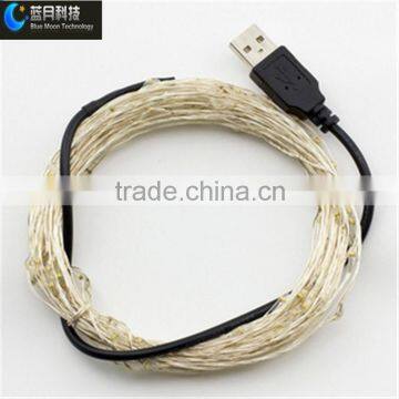10m 100L copper wire USB operated led string light