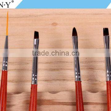 ANY High Quality Rosewood Handle Professional Nail Beauty Care 4 PCS Brush Set