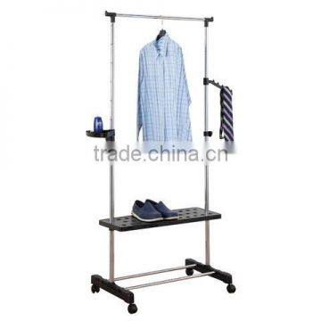 Retractable Pole Clothes Rack Stand