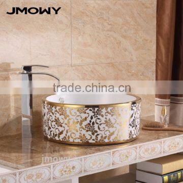 ceramic basin washing basin gilding wash basin art basin gold plating