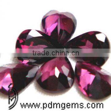 Rhodolite Garnet Pear Cut Faceted Lot For Gold Bands From Jaipur