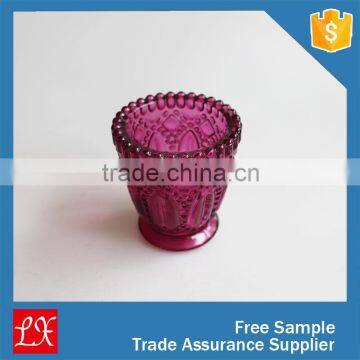 wholesale windproof thick glass candle holder