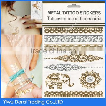 Made in China Skin Safe Metallic Tattoo Sticker With Various Pattern