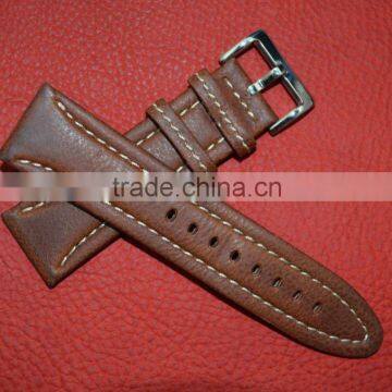 2016 24mm 22mm good quality watch band genuine leather watch strap