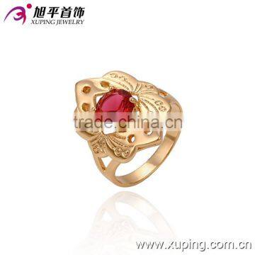 13371 Xuping fashion jewelry China wholesale 18k gold ring designs luxury glass rings charm jewelery for women