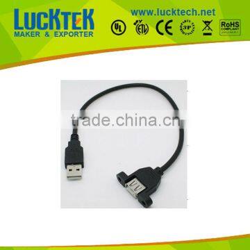 panel mount USB cable A male to A Female