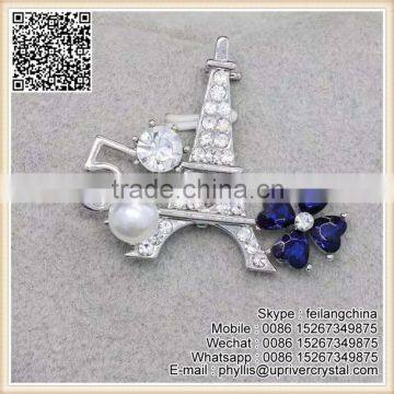 Crystal White Gradient Purple Morning Glory Brooch Rose Gold Flower Pin photo-5