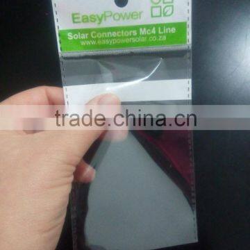 Plastic BOPP Electronic Accessories Packaging Bag With Haning Header And Self Adhesive Tape