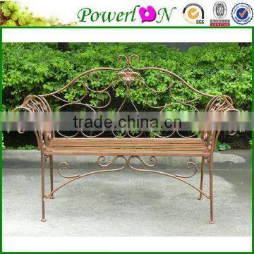 Sale High Quality Unique Design Wrough Iron Park Bench For Outdoor Patio Garden Backyard I28M TS05 G00 X11B PL08-8574BRCP