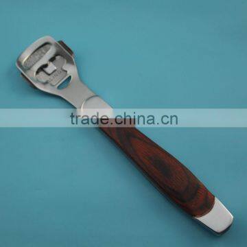 High grade wooden handle stainless steel heel cutte