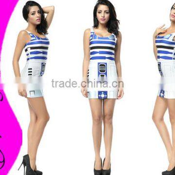 Designer fashion ARTOO1.0 galaxy DRESS,sundress Vest Skirt neon shorts