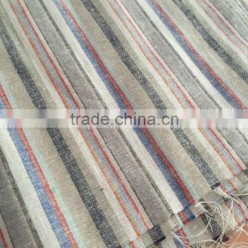 plian yarn dyed French linen stripe fabric