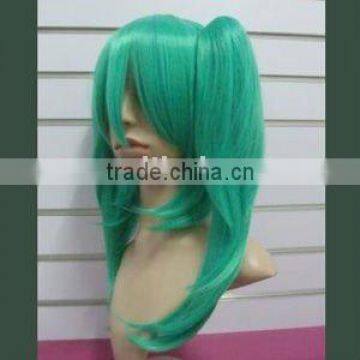 heat resistant party green wigs