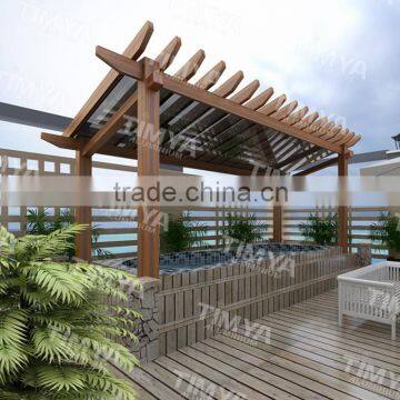 Outdoor Aluminmu Alloy Plastic Composite Pergola With High Temperature Resistant