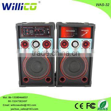 Wholesale 2.0 high quality wooden stage pro audio with mic/usb/sd/fm/eq input