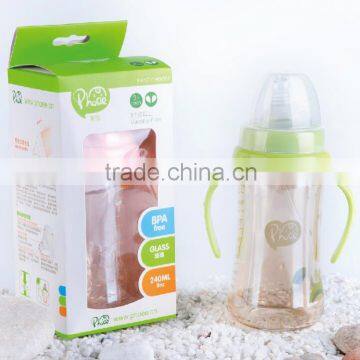 8oz wide mouth BPA free glass feeding bottle for sale