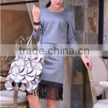 PU Leather Large Capacity Elegant Female Hand Bag photo-3