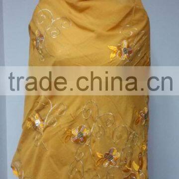 CSF-0120 (13) Yellow Africa scarf embroidered Muslim scarf/shawls/wrap/pashmina Muslim scarf