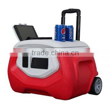 Trolley wine chiller box with bluetooth speaker