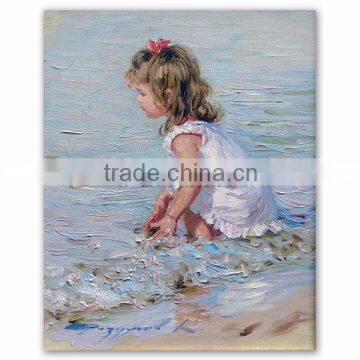 Impressionist Home Decoration Russian Impressionism Beach Child Oil Painting