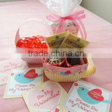 Hot sale ! lovely small candy paper gift box without lid