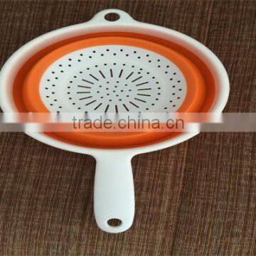 Small Collapsible Plastic Colander With Handle Foldaway Colander photo-2