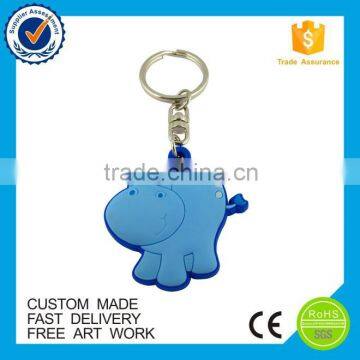 2016 cheap custom silicone cartoon pvc souvenir keychain