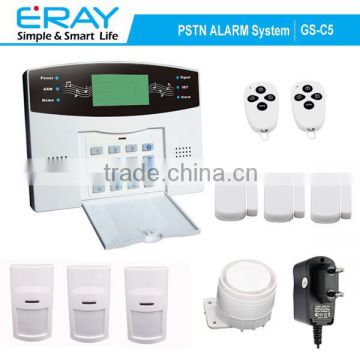 99 wireless zones 433MHz PSTN alarm system phoneline security intelligent alarm system