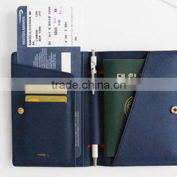 2016 fashion design pu leather custom colorful passport holder,promotional passport holder ,