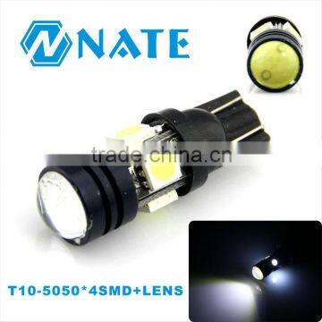 2014 hotsale car led light T10 5050*4smd lens interior light