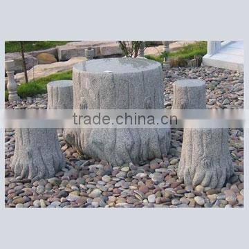 Stump Style Granite Table Set