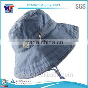 Blue Color Reusable Waterproof Nylon Polyester Foldable Bucket Hat photo-5