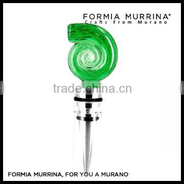 Murano Glassware Green Glass Decor Glass Wine Accessories