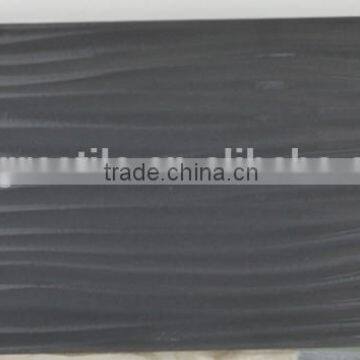 Gray color wavy crystal glass mosaic tile for kitchen wall tile decoration ,factory mosaic tiles (PMZ056-1)