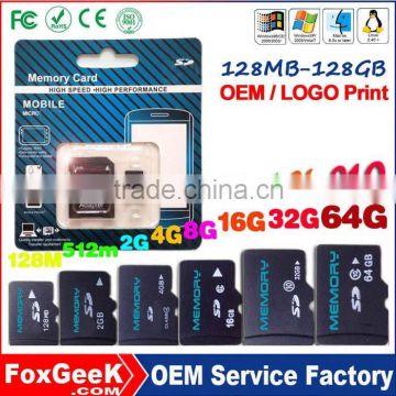 8GB Cheapest wholesale price sd memory card,smallest micro capacity 8GB SD card original flash chip 2 4 8 16 32 64 128 256 G GB