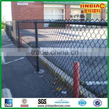 Powder coated chain link fence