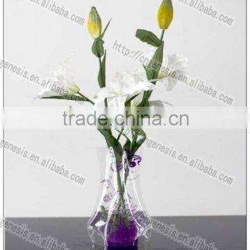 2016 plastic foldable flower vase/folding PP flower vase