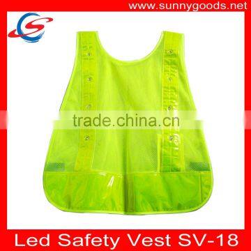 yixin flashing led mesh fabric reflective safety vest