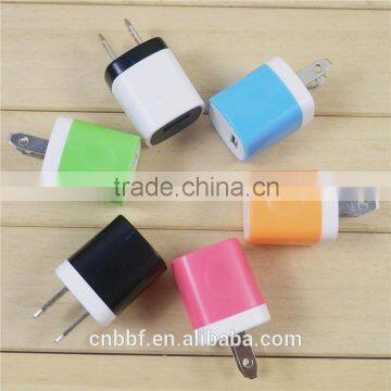 Universal EU USA Wall Adapter Plug USB Home Travel Charger Power Cube 1A