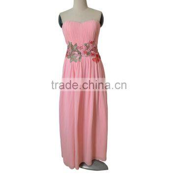 New design waist embroidery wholesale evening dresse prom dresses 2016
