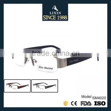 Latest Popular Gentleman Half Metal Frames With Spring Hinge Optical Glasses Frames SM4020 photo-3