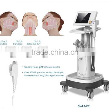 Deep Wrinkle Removal 2015 New Product! FU4.5-2S High 300W Intensity Focused Ultrasound HIFU Machine Hi Frequency Facial Machine